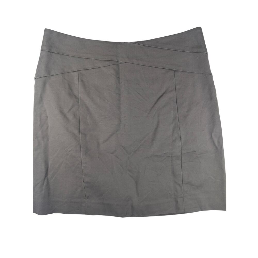 Banana Republic Mini Skirt Women's A Line Gray Back‎ Zip Size 10 Career Preppy